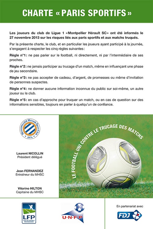 charte des paris sportifs